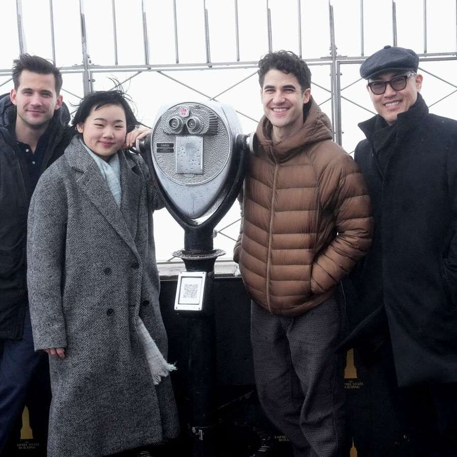 Darren Criss, Helen J Shen, Dez Duron, and Marcus Choi on the 86th Floor Observatory