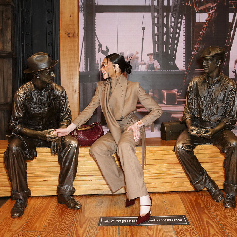 Winnie Harlow at the Construction exhibit