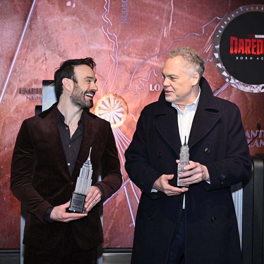 Charlie Cox and Vincent D'Onofrio at the Lighting Ceremony