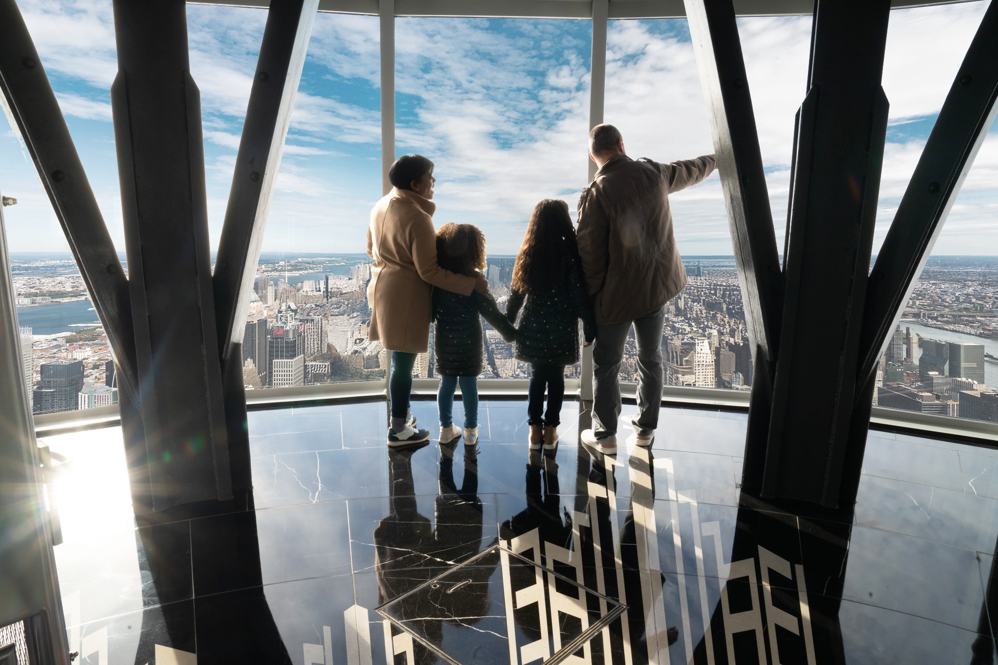 Family at the Empire State Building's 102nd Floor Observatory